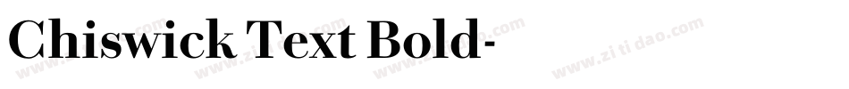 Chiswick Text Bold字体转换